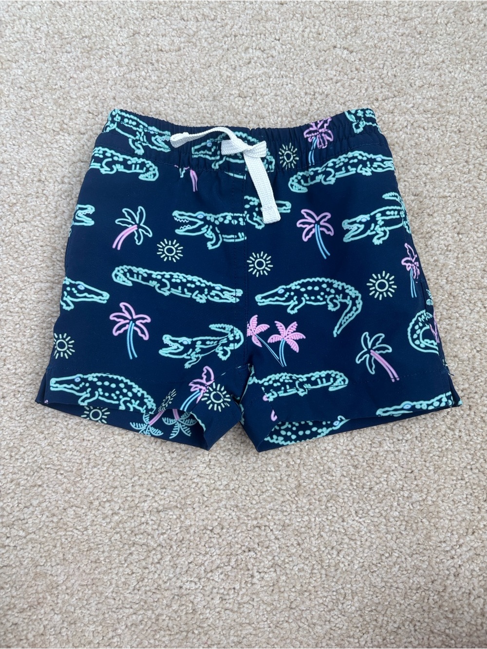 Chubbies Kids Neon Glades print swim trunks size 6-12mo